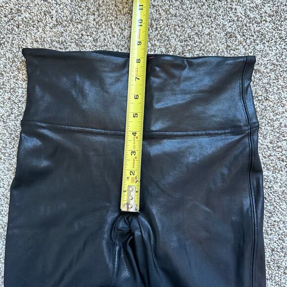 SPANX black faux leather leggings size S - Picture 11 of 11